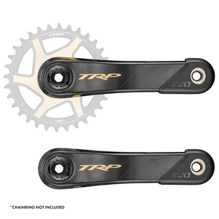 "NEW" - TRP Crank arm, Mod.CK-M9070, carbon, L:165mm /83/104.5/107, (DH), black/gold.