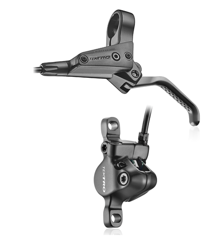"NEW" - Tektro Disc Brake Set, Mod.HD-J2820, alloy, left (rear), for junior w/Dia.5mm x 1900mm hose, black