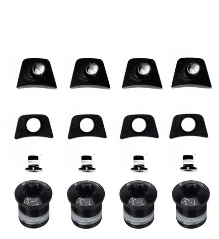 "NEW" - SL-K ROAD ABS BB386EVO CHAINRING BOLT KIT & TAB COVER BLK.E0084+E0575+ML021