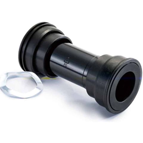 "NEW" - BOTTOM BRACKET Set (Press Fit) for spindle 24mm/22mm, plastic, for SRAM, 2 sealed bearings, for BB shell I.D 41mm, black