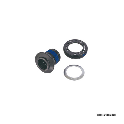"NEW" - Crank Bolt Steel M17 w/Self-locking nut for FSA MegaExo alloy cranks black,QR-20