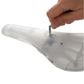 SADDLE  BMX Pivotal, with Hollow Bolt, PP Plastic, without Padding, SEMI CLEAR