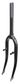 26" - O.D. 28.6mm, I.D. 25.4mm - Threaded Steel MTB Fork With Pivots, 70mm Clearance