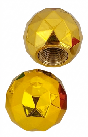 A/V Cap - Disco Ball, Gold, Sold Individually