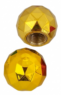 A/V Cap - Disco Ball, Gold, Sold Individually