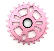 1/2" x 1/8" BMX Chainring, 25T - 24mm Hole (Adaptors for 19mm/22mm Hole), Pink, Defiant