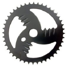 1/2" x 1/8" OPC Chainring, 44T - Steel, Black