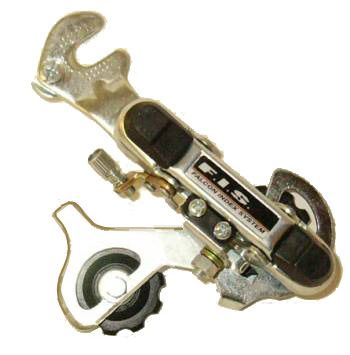 6 Speed Rear Derailleur, Short Cage - With Bracket, Silver