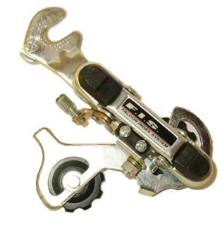 6 Speed Rear Derailleur, Short Cage - With Bracket, Silver