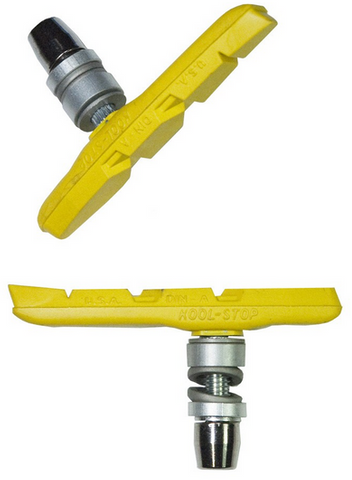 BRAKE PADS - KOOL STOP - THINLINE THREADED YELLOW  -  KS-TLTY