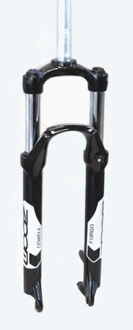 27.5" (650B) Suspension Fork - 100mm Travel, Threadless, 1 1/8", Adj Preload, Hydra Lock Out, Disc Brake, 280mm Tube, Black, Zoom