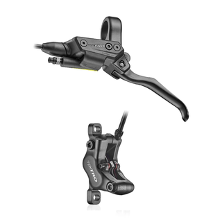 "NEW" - TEKTRO Hydraulic disc brake set, LEFT HAND/REAR - HD-E5140R, 4 piston, rear/left, w/1900mm hose + EJI connector/200mm sensor cable, black, for ebike T: 2.3mm rotor, w/o rotor.