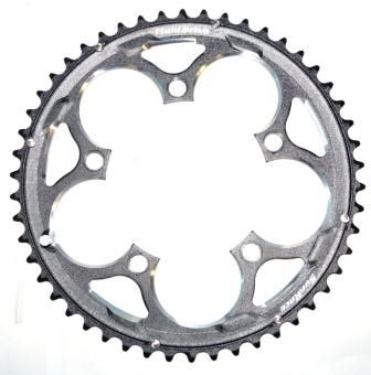 130mm BCD, 5H Road Chainring, 53T - 8/9/10 Speed, Alloy, Black, Pro Series