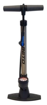 Beto COBRA FLOOR PUMP, Alloy Barrel, 160 PSI w/gauge, Auto Switching SMART valve head, A/V & F/V