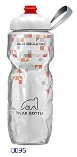 BOTTLE - ORGANGE BREAKAWAY Polar Insulated Water Bottle 575ml/20 oz, with Zipstream Cap (One-Way Valve)