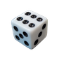 A/V Cap - Dice, White, 14mm