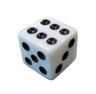 A/V Cap - Dice, White, 14mm
