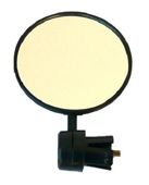 MIRROR  Convex Round, 3 for bar end, 65mm, Shatterproof  BLACK