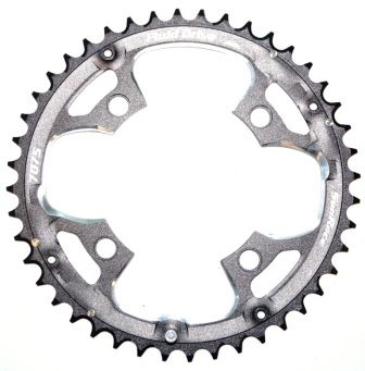 104mm BCD, 4H MTB Chainring, 44T - 8/9 Speed, Alloy CNC, Black