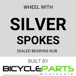 WHEEL - 26" Bomb-Proof 36H Black Rim,  8/11 SPEED Q/R (135mm OLD) Sealed Novatec Black Hub, SILVER Spokes