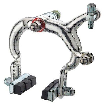 52-72mm Reach Single Pivot Caliper Set, Road - Front & Rear, Nutted, Alloy, Silver