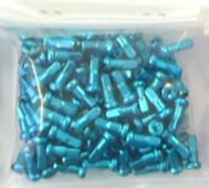 NIPPLES  14g Alloy, 12mm  LIGHT BLUE (Individual)