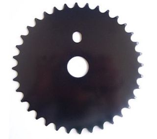 1/8" x 1/2" Chainwheel, 28T - Steel, Black