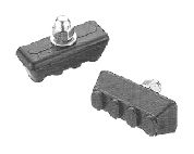 BRAKE SHOES - Caliper Brake Shoes, For BMX, BLACK (Sold in Pairs)