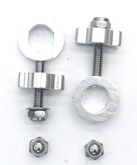 CHAIN ADJUSTER - For 14mm Axle, SILVER (Sold in Pairs)