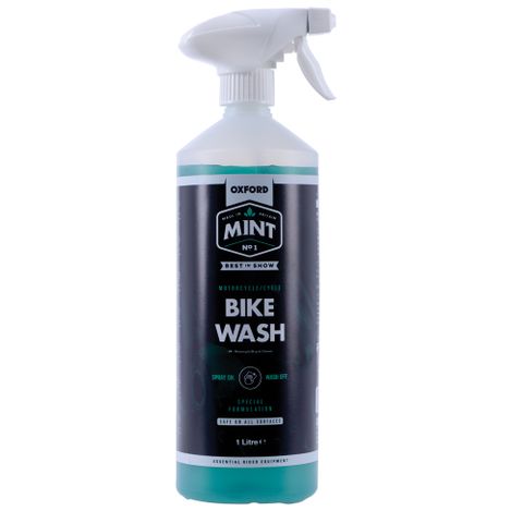 BIKE WASH - Oxford Mint Biodegradeable Bike Cleaner with Mint Scent, 1 ltr , All purpose cleaner specifically formulated to quickly remove dirt and grime leaving a Bright and Sparking Finish