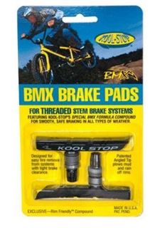 BRAKE PADS - KOOL STOP BMX BLACK THREADED  KSBMXB