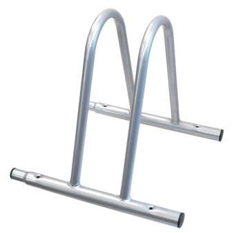 PRE-WELDED - WIDE TYRE - BIKE STAND - Fits tyres up to 84mm Wide, holds 1 bike, fixed position, heavy duty, STEEL construction, male/female joining to add more stands, 'Tour-Series packaging'