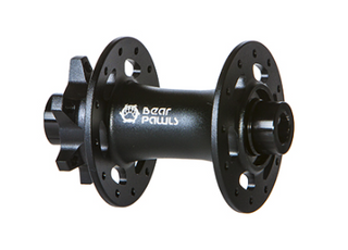 HUB BEAR PAWLS - FRONT, 15mm T/A (100mm OLD), 6 Bolt Disc, 32H, Sealed Bearing, Black