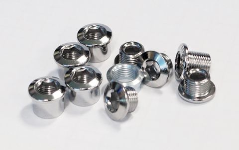 Chainring Bolt Kits, STRONGROAD SCREW FOR DOUBLE (4 ARMS)  STEEL  SILVER