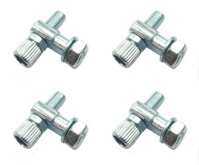 BRAKE CABLE ADJUSTING SET - M6, Steel, SILVER (Bag of 4)