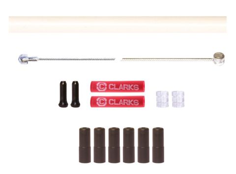 BRAKE KIT front & rear,- Universal INNER & OUTER, 2000 &1000mm Stainless Steel cables, 5mm 2P WHITE 1700mm housing, w/ 6 ferrules & 2 x donuts