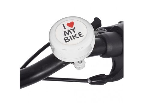 I Love My Bike Bell White, fits 22.2mm diameter handlebar, White - Oxford Product