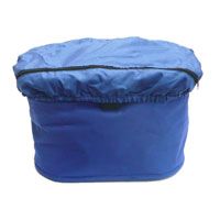 BASKET - Front, Fabric, Q/R, Collapsible Handle & Basket, Dual Access Lid, Includes Waterproof Cover, Blue