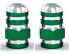 Valve Cap GREEN Alloy Nut