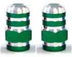 Valve Cap GREEN Alloy Nut