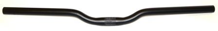 HANDLEBAR  25.4mm, 62cm Wide, 30mm Rise, 10 Deg Sweep, Butted Alloy, City Bike  BLACK