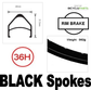 WHEEL - 26" Bomb-Proof 36H P/j Black Rim, FRONT DYNAMO Q/R (100mm OLD) 6 Bolt Disc Sealed SP Silver Hub, BLACK Spokes
