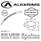 WHEEL - 700C Alex DC19 32H P/j Silver Rim, FRONT 15mm T/A (110mm OLD) Centerlock Disc Sealed KT E-MTB Boost Black Hub, SILVER Spokes