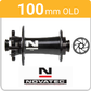 WHEEL - 26" Bomb-Proof 36H P/j Black Rim, FRONT 15mm T/A (100mm OLD) 6 Bolt Disc Sealed Novatec Light Weight Black Hub, BLACK Spokes