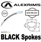 WHEEL - 700C Alex DC19 32H P/j Silver Rim, FRONT 15mm T/A (110mm OLD) 6 Bolt Disc Sealed KT E-MTB Boost Black Hub, BLACK Spokes