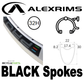 WHEEL - 700C Alex Pro30 32H W/j Silver Rim, FRONT 15mm T/A (110mm OLD) 6 Bolt Disc Sealed KT E-MTB Boost Black Hub, BLACK Spokes
