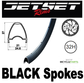 WHEEL - 700C Jetset JS-919 32H Black Rim, FRONT 15mm T/A (110mm OLD) 6 Bolt Disc Sealed KT E-MTB Boost Black Hub, BLACK Spokes