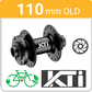 WHEEL - 24" Jetset HC-E331 32H P/j Matt Black Rim, FRONT 15mm T/A (110mm OLD) 6 Bolt Disc Sealed KT E-MTB Boost Black Hub, BLACK Spokes