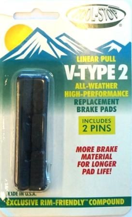 BRAKE PADS - KOOL STOP  V2 TYPE INSERT BLACK  KSV2B