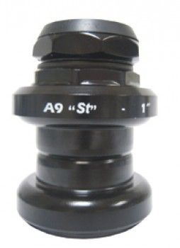 HEADSET, A9, 1", Threaded, 30.2mm, STEEL, Stack height 39.4 mm, BLACK, a Quality STRONGLIGHT product, - 252709 - Crown race 26.4